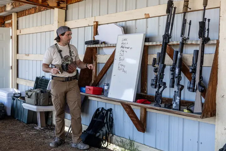 Instructor running the chalkboard brief