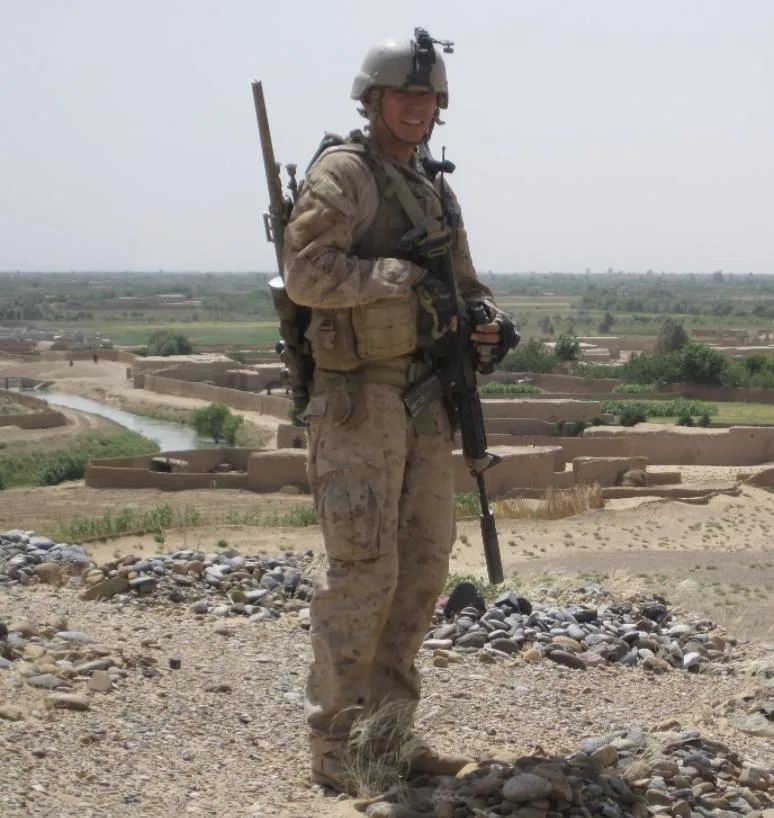 Patrick Trujillo in field gear during his Marine Corps service