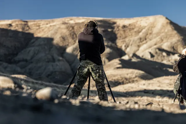 Shooting off a tripod in the high desert during the 2024 Invite